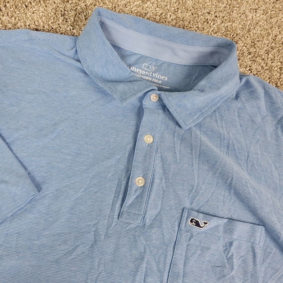 Vineyard Vines Other - Vineyard Vines Edgartown Mens XL Blue Performance Stretch Polo SS Whale